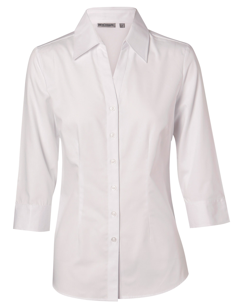 M8020Q Women's Cotton/Poly Stretch 3/4 Sleeve Shirt - Tradie Marketing ...