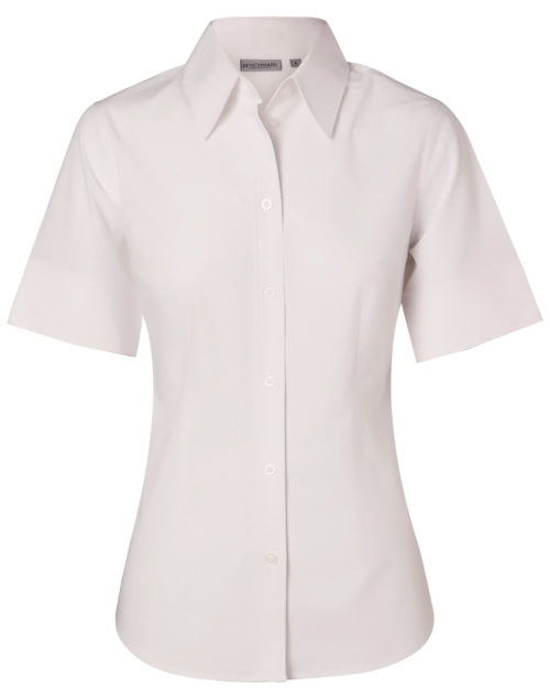 white stretch shirt women